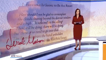 “Everything is going to be alright” – last night’s RTE News ended with a message of hope