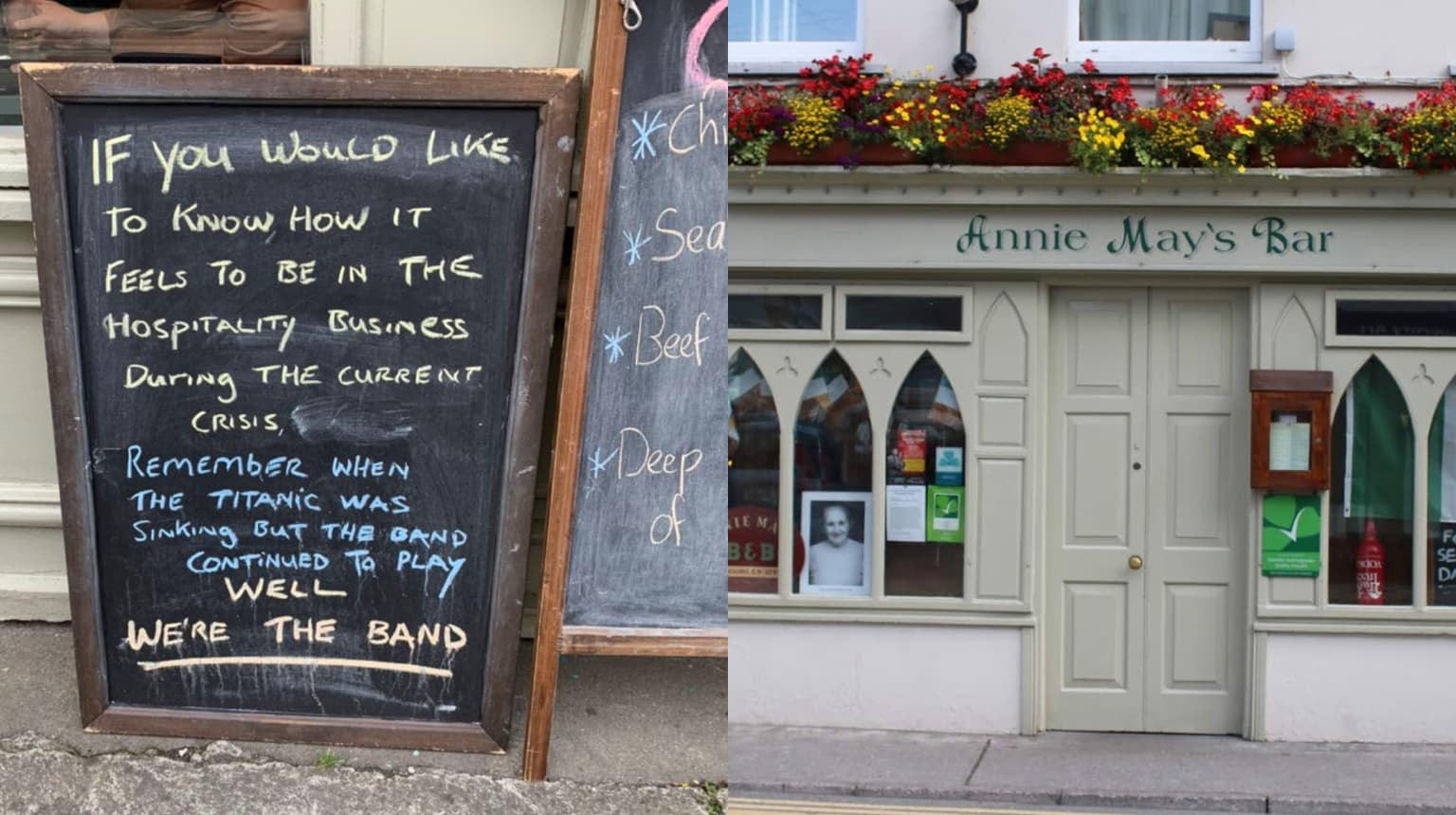 Sign spotted outside Cork restaurant sums up what current situation is really like