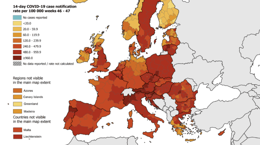 Ireland now has the second-lowest 14-day COVID incidence rate in the EU