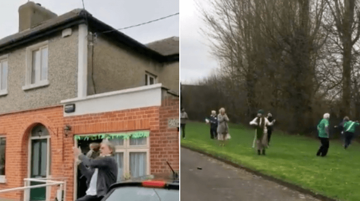 These clips of neighbours singing and dancing together around Ireland would warm your heart