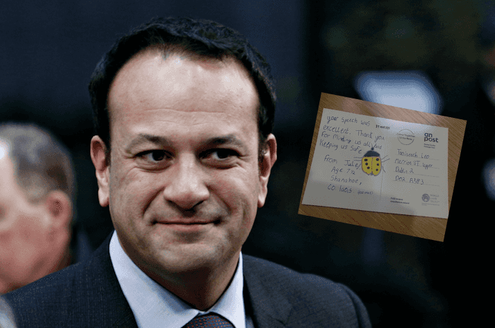 Leo Varadkar shares letters sent to him by young children Leo Varadkar shares letters sent to him by young children