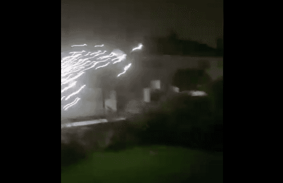 WATCH: Shocking footage shows sparks flying from Cork power line during Storm Ellen WATCH: Shocking footage shows sparks flying from Cork power line during Storm Ellen