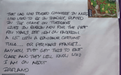 An Post manage to deliver letter to Clare from Australia despite hilarious address An Post manage to deliver letter to Clare from Australia despite hilarious address