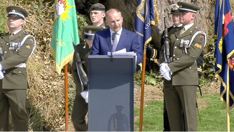 Soldier ‘did not suffer any injuries’ after fainting during Michael Collins speech Soldier ‘did not suffer any injuries’ after fainting during Michael Collins speech