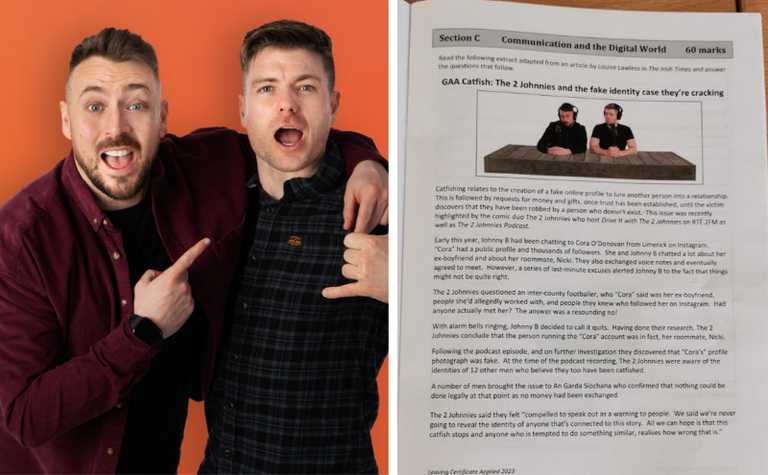 The 2 Johnnies GAA Catfish saga appears on English Leaving Cert paper The 2 Johnnies GAA Catfish saga appears on English Leaving Cert paper