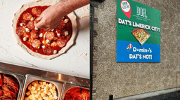 Limerick pizzeria pokes fun at global chain neighbour to remind locals to shop small Limerick pizzeria pokes fun at global chain neighbour to remind locals to shop small
