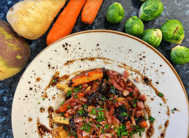 Take your Christmas dinner to the next level with this delicious veg and crunchy bacon delight Take your Christmas dinner to the next level with this delicious veg and crunchy bacon delight