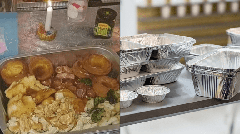 Man divides opinion on internet for serving Christmas dinner in foil trays Man divides opinion on internet for serving Christmas dinner in foil trays