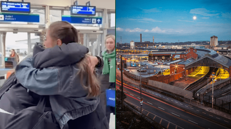 WATCH: Irish sisters reunite in Cork train station after 4 years apart WATCH: Irish sisters reunite in Cork train station after 4 years apart