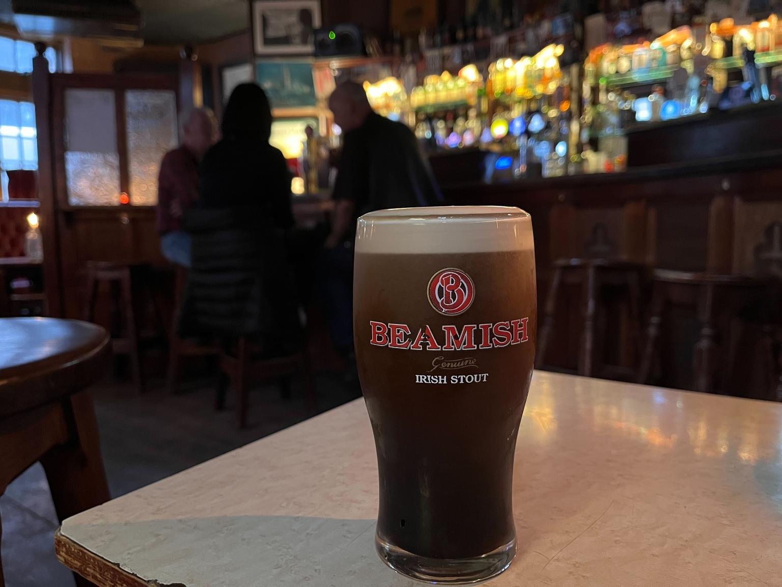 The Oval, Cork, pint of Beamish
