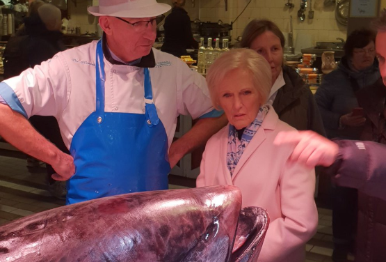 mary berry in the English Market in Cork