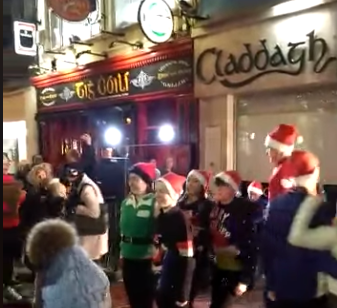 WATCH: Irish dancers take to the streets in Galway to spread the Christmas cheer