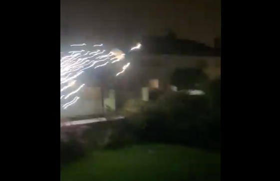 WATCH: Shocking footage shows sparks flying from Cork power line during Storm Ellen