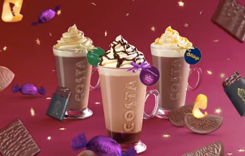 Costa Coffee have announced their Christmas hot drinks range
