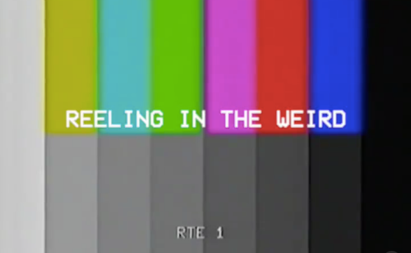 tv not in service type sceen image with the words "Reeling in the Weird" written in white font
