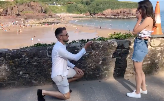 WATCH: This proposal in Dunmore East over the weekend was written in the sand