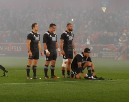Relive this emotional moment during a 2016 Maori All Blacks vs. Munster game