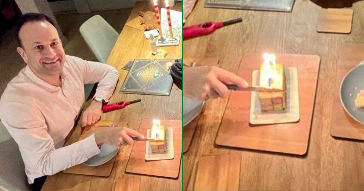 Throwback to when Leo Varadkar celebrated his birthday with the tiniest cake ever
