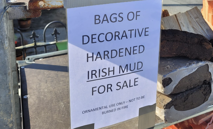 'Bags of decorative mud for sale' - Limerick garage finds a way around turf ban