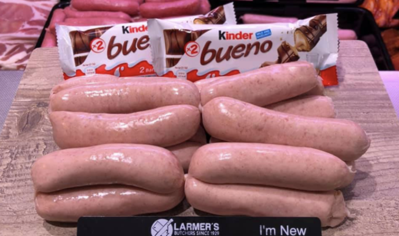 There’s a Monaghan butcher selling Kinder Bueno sausages