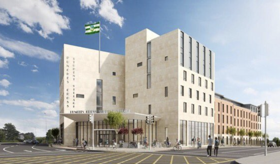 proposed image of the student village in punches cross, limerick