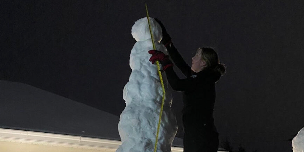 Daniel, Ireland's tallest snowman has been built in Donegal