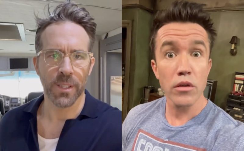 side by side images of Ryan Reynolds and Rob Mcelhenney