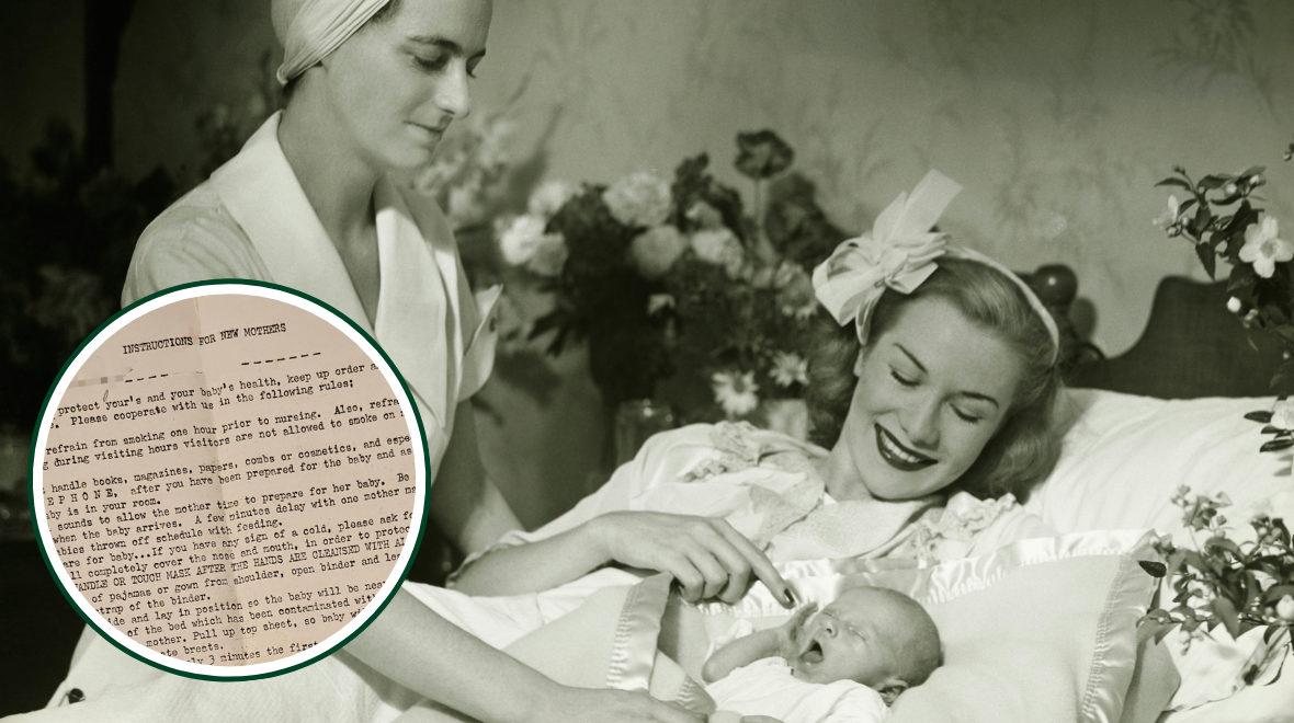 No fruit and no touching books – a bizzare 1940s list of rules for new mothers