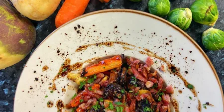 Take your Christmas dinner to the next level with this delicious veg and crunchy bacon delight